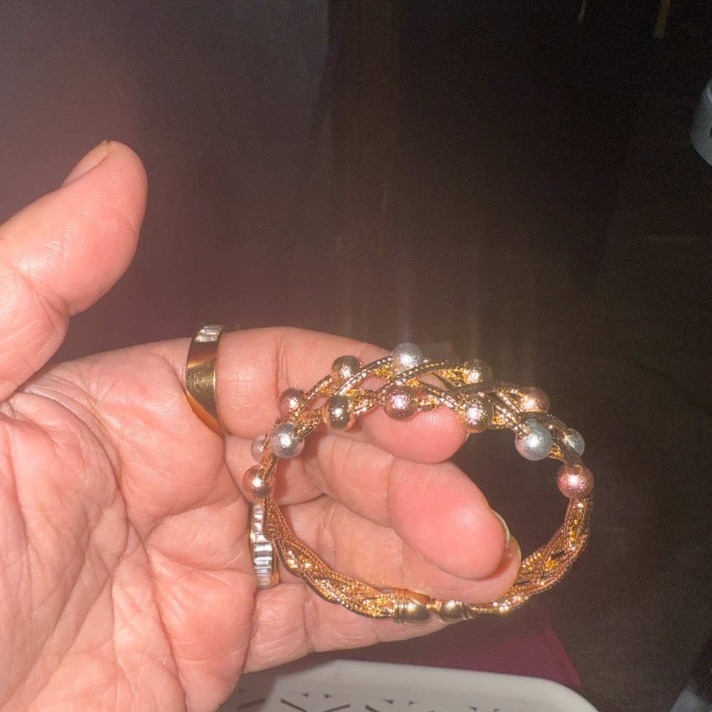 3 toner Elegant Gold and Silver Women's Bracelet